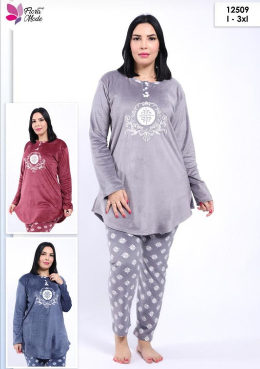 Pyjama manche longue grand taille