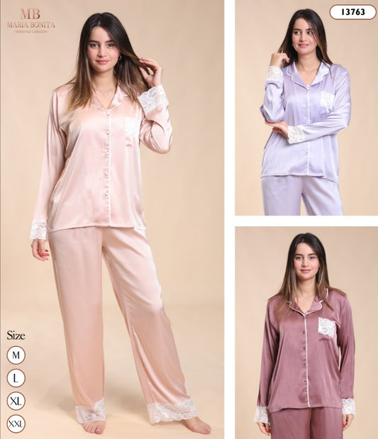 Pyjama satin de soie