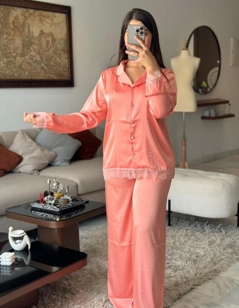 Pyjama satin de soie